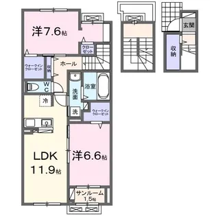 ヴィラアミング III【3階】の間取り