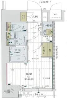 レジュールアッシュ神戸ヴィヴァン【3階】の間取り