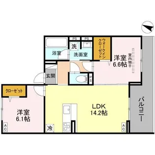 埼玉県さいたま市緑区大字中野田【アパート】の間取り