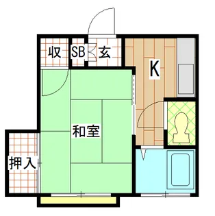 薫ハイツ【2階】の間取り