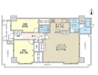グランシティ天王洲アイル【14階】の間取り