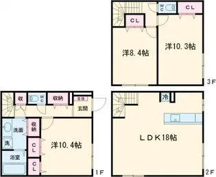 東京都世田谷区野毛1【一戸建】の間取り