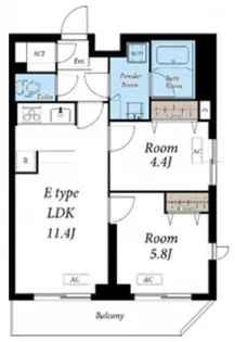 シェル上池台【3階】の間取り