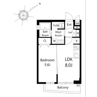 Reframe5 池尻大橋【2階】の間取り