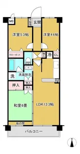 リファインドレリシュ【3階】の間取り