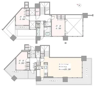パークタワー横濱ポートサイド【26階】の間取り
