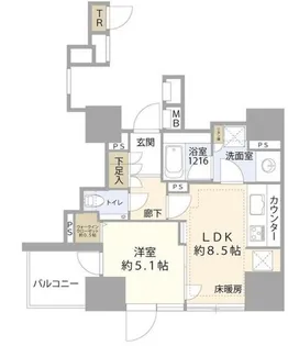 パークホームズ南池袋【4階】の間取り