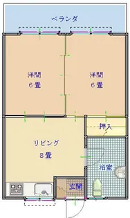 サンセット楚辺【2階】の間取り