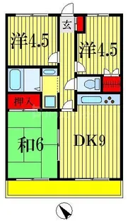 ルーラルタウン壱番館D棟【1階】の間取り