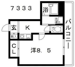 サンコークレアール【6階】の間取り