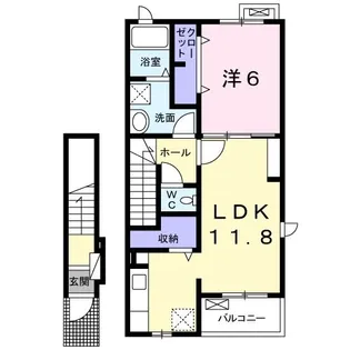 アダージョ徳重【2階】の間取り