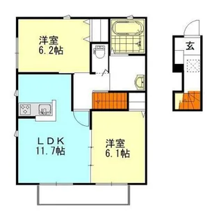 Calm Hills 6番館【2階】の間取り