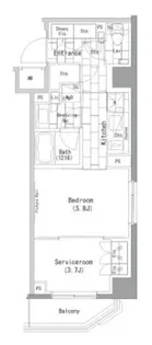 ザ・パークハビオ横浜山手【6階】の間取り