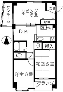 荻窪グリーンハイツ【2階】の間取り