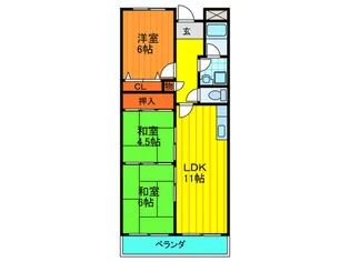 アドラブール古川橋 ウエスト【2階】の間取り