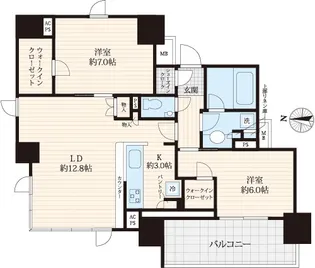 クレヴィア錦糸公園【13階】の間取り