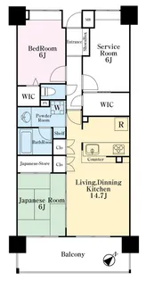 コスモ板橋志村プリオール【5階】の間取り