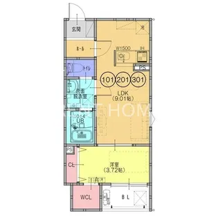 F+style恵我之荘【1階】の間取り