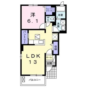 ロジュマン参番館【1階】の間取り