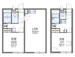 レオパレスヒルズ(20984)【2階】の間取り