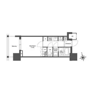 LIBR GRANT 西新宿EAST【7階】の間取り