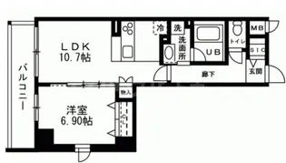 LA BELJOUR錦糸町【6階】の間取り