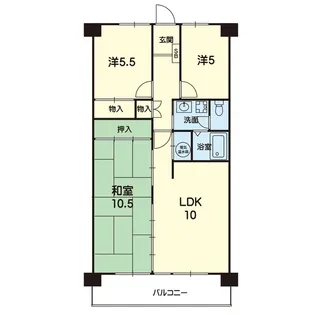 トーカンマンション健軍東 壱番館 905号【9階】の間取り