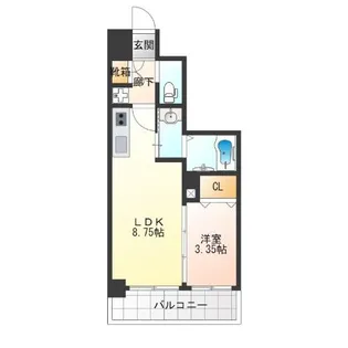 LUXENA住之江公園【2階】の間取り