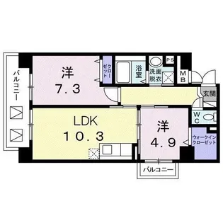 アルベロ向島23【3階】の間取り