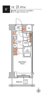 エストゥルース武蔵小杉【4階】の間取り