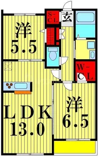オブロン・ジ・エール【1階】の間取り