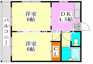 ハイネスハザマ【2階】の間取り