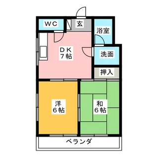 イワテツビル【2階】の間取り