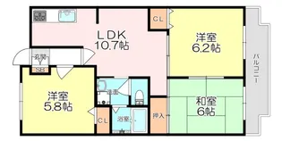 リヴィエール園田【1階】の間取り