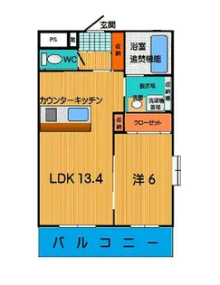 グランドゥール出水弐番館【2階】の間取り