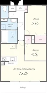 クルバ ビエント【3階】の間取り