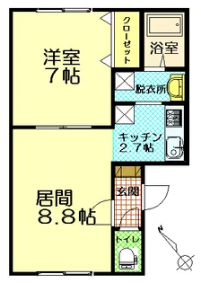 リバティ光陽【1階】の間取り