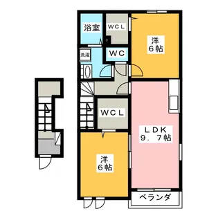 アヴニール シャルマン【2階】の間取り