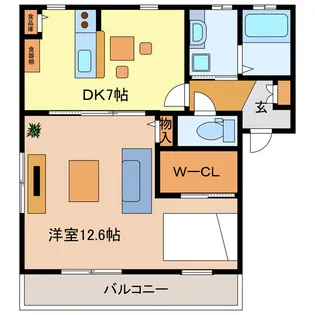 グランドガーデンルプラ【2階】の間取り