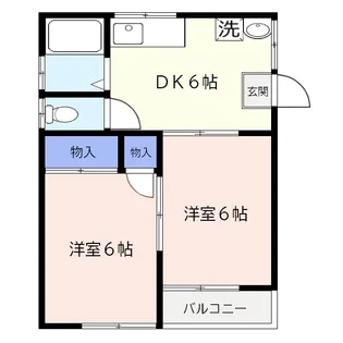 西ハイツ【2階】の間取り