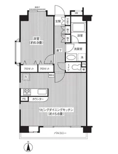 ヒルズ洗足池公園【1階】の間取り