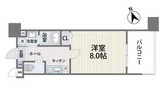 S-FORT福岡県庁前【6階】の間取り