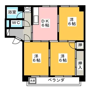 各務原ハイツ【1階】の間取り