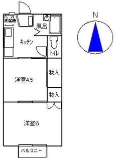 ヴィラパークサイド【1階】の間取り