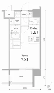 エンクレスト博多駅南BASE【7階】の間取り