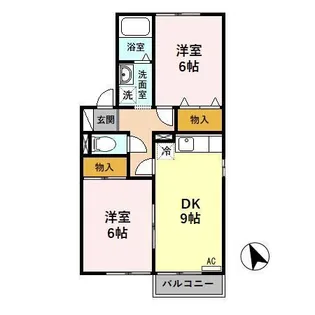 セジュール佐賀【1階】の間取り
