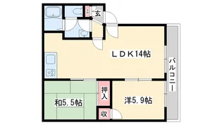 グリーンハイツ高砂【1階】の間取り