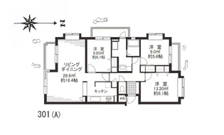 ベルフォーレ等々力【3階】の間取り