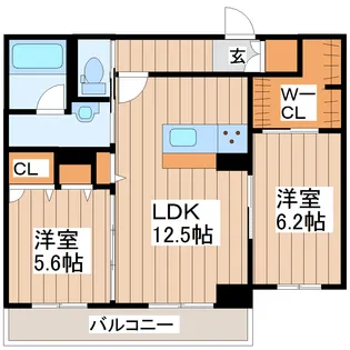 紫翠oonoda【2階】の間取り