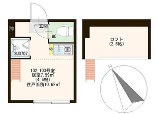 グロリア大井町【1階】の間取り